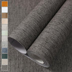 WADILE Grasscloth Peel and Stick Wallpaper 23.6in x 236in, Textured Contact by WADILE
