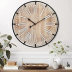 24 Inch Large Farmhouse Wall Clock by UPPER+DECOR