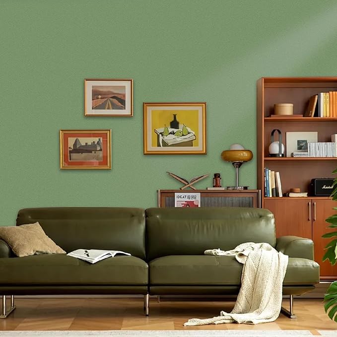 Yancorp 16"x120" Matte Grass Green Peel and Stick Wallpaper - Image 5