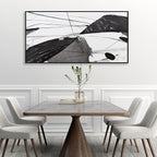 Abstract Canvas Art Home Wall Decor Black and White Abstract Wall Art Framed - Image 5