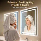 LED Bathroom Mirror, Smart Anti-Fog, Stepless Dimmable - Image 3