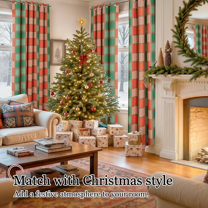 Lajode Plaid Curtains for Living Room - Image 2
