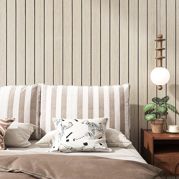 VEELIKE Coastal Oak Wood Slat Wall Panels Peel and Stick Wood Panels - Image 3