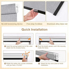 SUNOFF No Drill Tools Cordless Blackout Roller Shades Blinds - Image 2