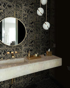 Erfoni 118"x17.7" Black and Gold Wallpaper Vintage Peel and Stick Wallpaper - Image 5