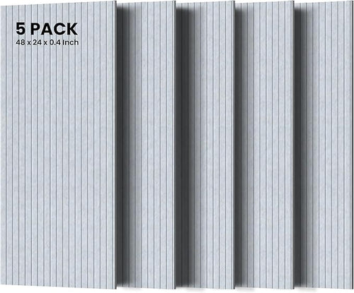 5 Pack Sound Proof Panels for Walls, 47.2 x 23.6 x 0.35 Inch Sound Deadening by TO-TH