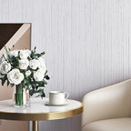 Livelynine 15.8x197 Peel and Stick Grasscloth Wallpaper White Textured Wall - Image 7