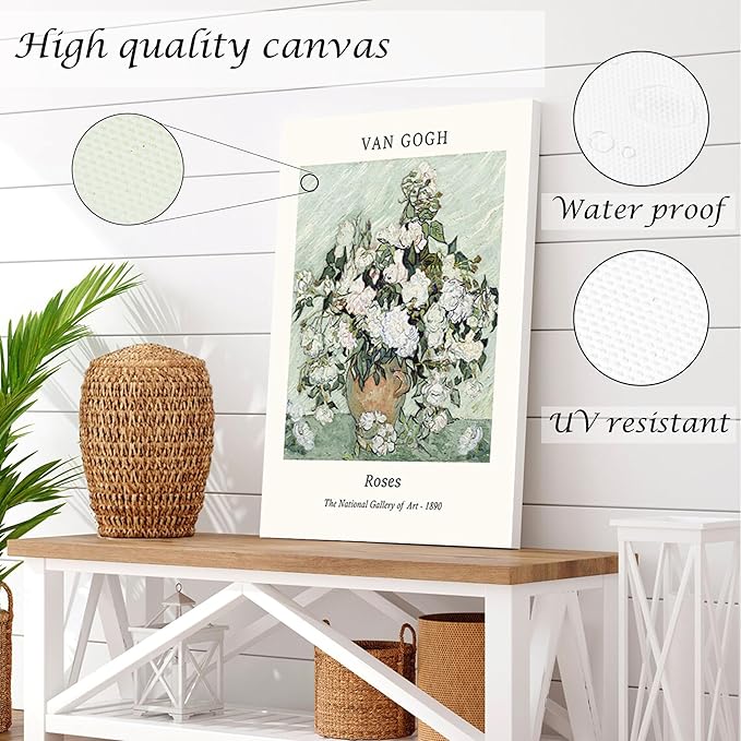 Induslyfe Framed Sage Green Vintage Wall Art Canvas Decor Set of 3, Matisse - Image 4