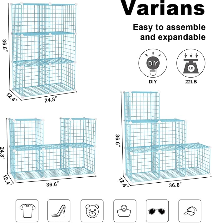 C&AHOME Wire Cube Storage, 6 - Image 3