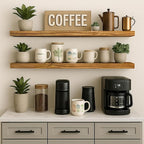 Rustic Floating Shelves 48 inch Long 8 inch deep Set of 2, Solid Wood Wall - Image 5