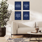 Locomiss Navy Blue Christian Wall Art Decor, Modern Bible Verse Prints - Image 3