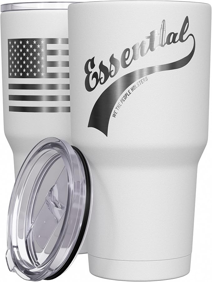 We The People Holsters - Essential - Gun Coffee Tumbler - American Flag Coffee Travel Mug - Gun Themed Tumbler - Double Insulated Tumbler - 30 oz