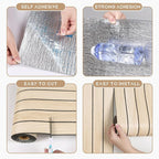 VEELIKE Large Roll Wood Wall Panels 30''x118'' White Oak Wood Slat Peel and - Image 9