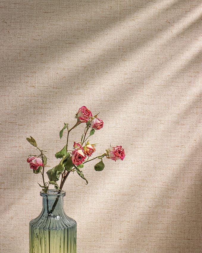 Beige Grasscloth Peel and Stick Wallpaper Textured Contact Paper 15.7inch x - Image 9