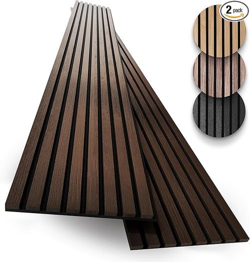 2-Pack Acoustic Wood Slat Panels by COREMINDED