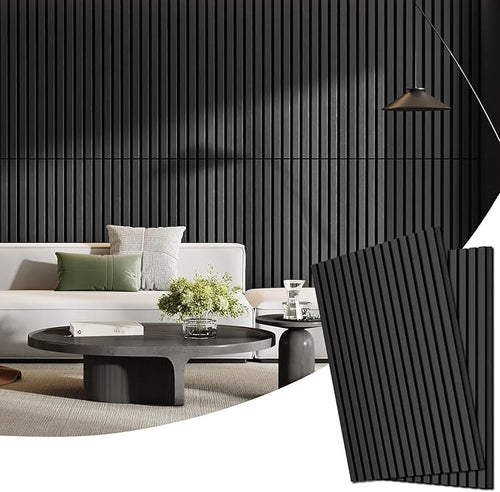 2 Pack Wood Panels for Wall, 47.24" x 23.81" Acoustic Wood Slat Wall Panel for by Vellorise