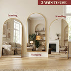 Suidia 78"x38" Arched Full Length Mirror - Image 8