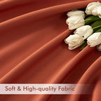 MIULEE Back Tab Burnt Orange Blackout Curtains 120 Inch Long 2 Panels Set - Image 6