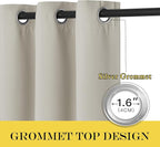 NICETOWN Blackout Curtain for Living Room, Thermal Insulated Solid Grommet - Image 3