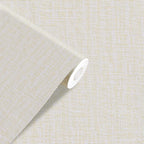 Yancorp 24"x120" Textured Fabric Cream Faux Grasscloth Peel and Stick Wallpaper by YancorpHomeDecor