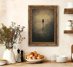 Vintage Gold Framed Wall Art Retro Dark Dragonfly Painting Canvas Prints Gothic - Image 9
