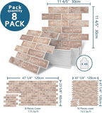 8-Pack 3D Faux Brick Acoustic Wall Panels, 11.8" x 11.8" PET Soundproof & Noise - Image 2