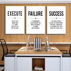 Framed Canvas Wall Art Success Quote, Office Wall Art, Positive Motivational - Image 4