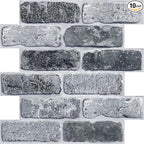 COMSTICKC 3D Faux Brick Wall Panel Peel and Stick, Small Size, Ultra-Light PVC by COMSTICKCDECOR