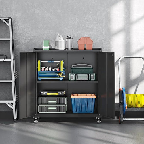 34" Metal Garage Storage Cabinet - Image 2