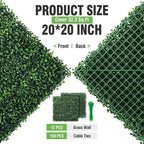 KASZOO 12 Pack 20"x20" Grass Wall Panels - Image 3