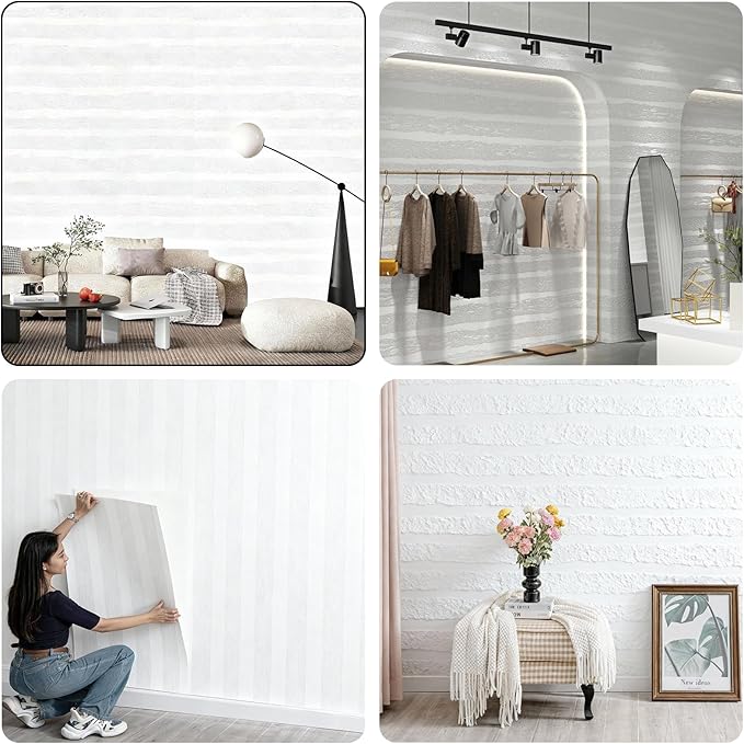 3D Wall Panels Peel and Stick – 23.82"x110" PVC Faux Texture, Self Adhesive - Image 4