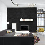 Peel and Stick Wallpaper Black Wood Wall Paper - Image 5