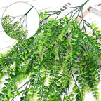 Waipfaru 4Pcs Fake Ferns Fake Hanging Plants Artificial Ferns - Image 3