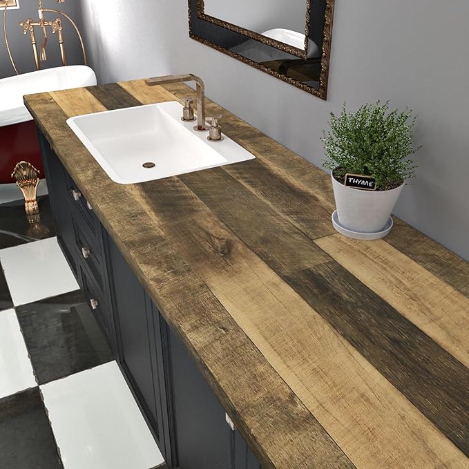 WESTICK Wide Brown Faux Wood Wallpaper - Image 3