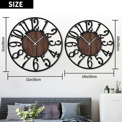 1st owned Large Wall Clock for Living Room Decor- 32" Decorative Antique Silent - Image 2