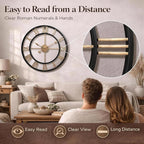 Pytha Sight 30 Inch Extra Large Giant Wall Clock, Oversized Round Silent - Image 6