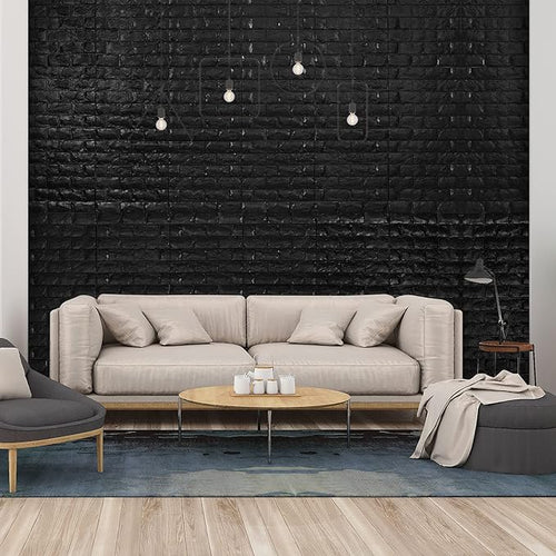 30PCS 3D Wall Panels Peel and Stick Faux Brick Wallpaper Black Self Adhesive - Image 2