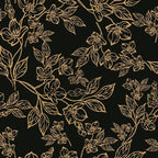 Ismoon Floral Peel and Stick Wallpaper Vintage Black and Gold Contact Paper by Ismoon