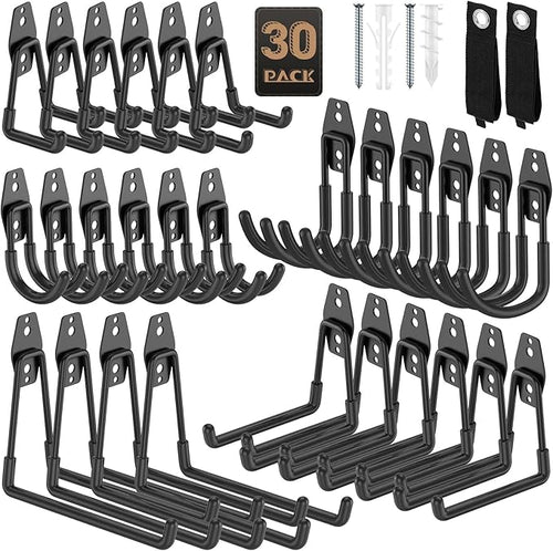 30 Pack Garage Hooks, Heavy Duty Steel Wall Mount Utility Hangers by YouthZeal