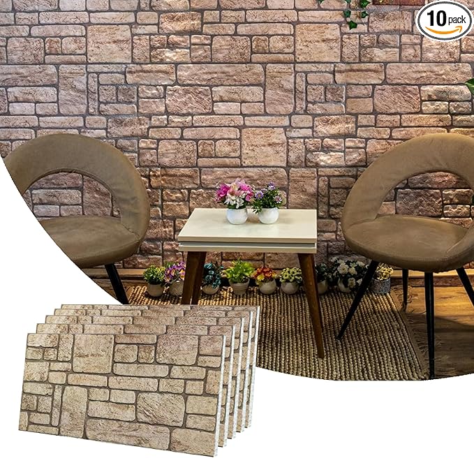 Dundee Deco 3D Wall Panels Faux Brick by DundeeDeco