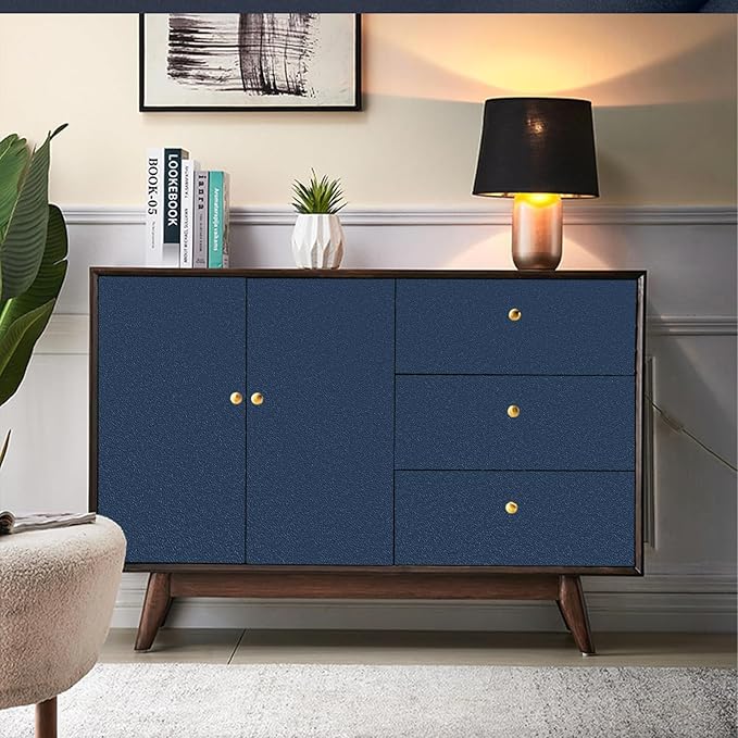 Yancorp 24"x120" Matte Gray Blue Peel and Stick Wallpaper Removable Contact - Image 4