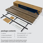 48 Inch Floating Shelves, 8-Inch Deep High-End Solid Wood Floating Shelves - Image 7