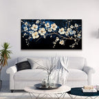 Suconvng White Flower Wall Art Canvas Wall Art Decor Set Home Wall Decor Modern - Image 4