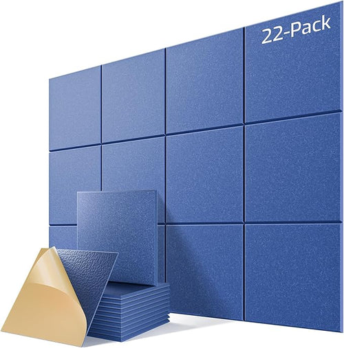 22 Pack Self-Adhesive Acoustic Panels, Soundproof Wall Panels by Lebenforce