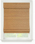 Cordless Woven Wood Roman Shades, 71W x 36H, Bamboo Mesh Natural, Sizes 20-72 by FirstRateBlinds