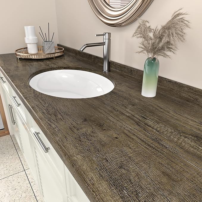 WESTICK Brown Wood Contact Paper Peel and Stick Countertops Waterproof Wood - Image 3