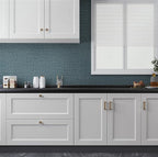 Guvana Grasscloth Peel and Stick Wallpaper Blue Textured Contact Paper Modern - Image 4