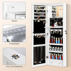 Mirror Jewelry Cabinet, Wall/Door Mounted Jewelry Armoire - Image 7