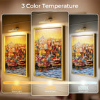 Afyuol Picture Lights for Wall, Brushed Gold Battery Operated Picture Light - Image 7