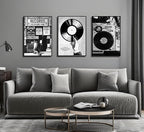 3Pcs Retro Music Poster Wall Art Fashion Black And White Photography Preppy - Image 6